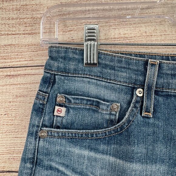 AG Adriano Goldschmied Hailey Cut-Off ex-boyfriend‎ Jean Shorts Women's 24 Blue - Picture 3 of 11